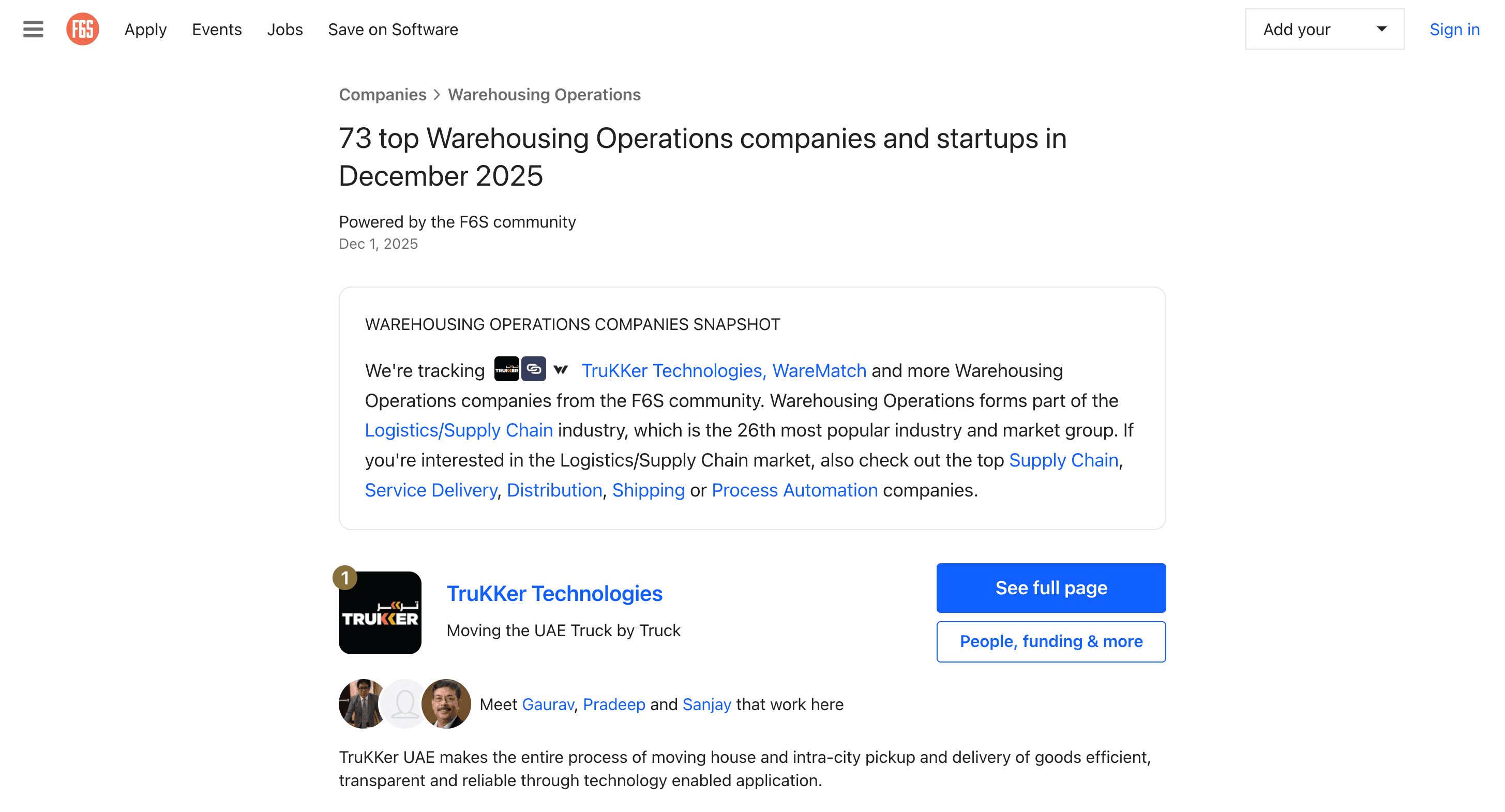 WareMatch - Warehousing Operations