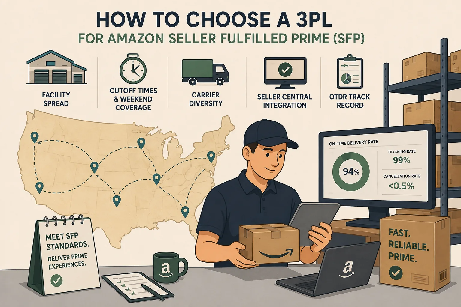How to Choose a 3PL for Amazon Seller Fulfilled Prime (SFP)